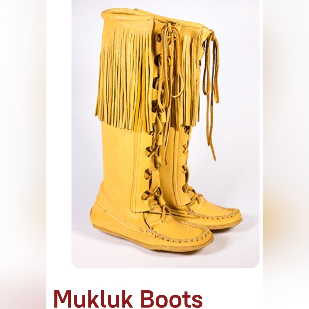 Hides In Hand Genuine Moosehide Leather Mukluk Boot Size 9 With Double Sole